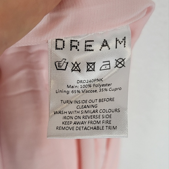 NWT Sister Jane DREAM Off Shoulder Long Puff Sleeve Midi Cami Dress Pink Small - Picture 9 of 13